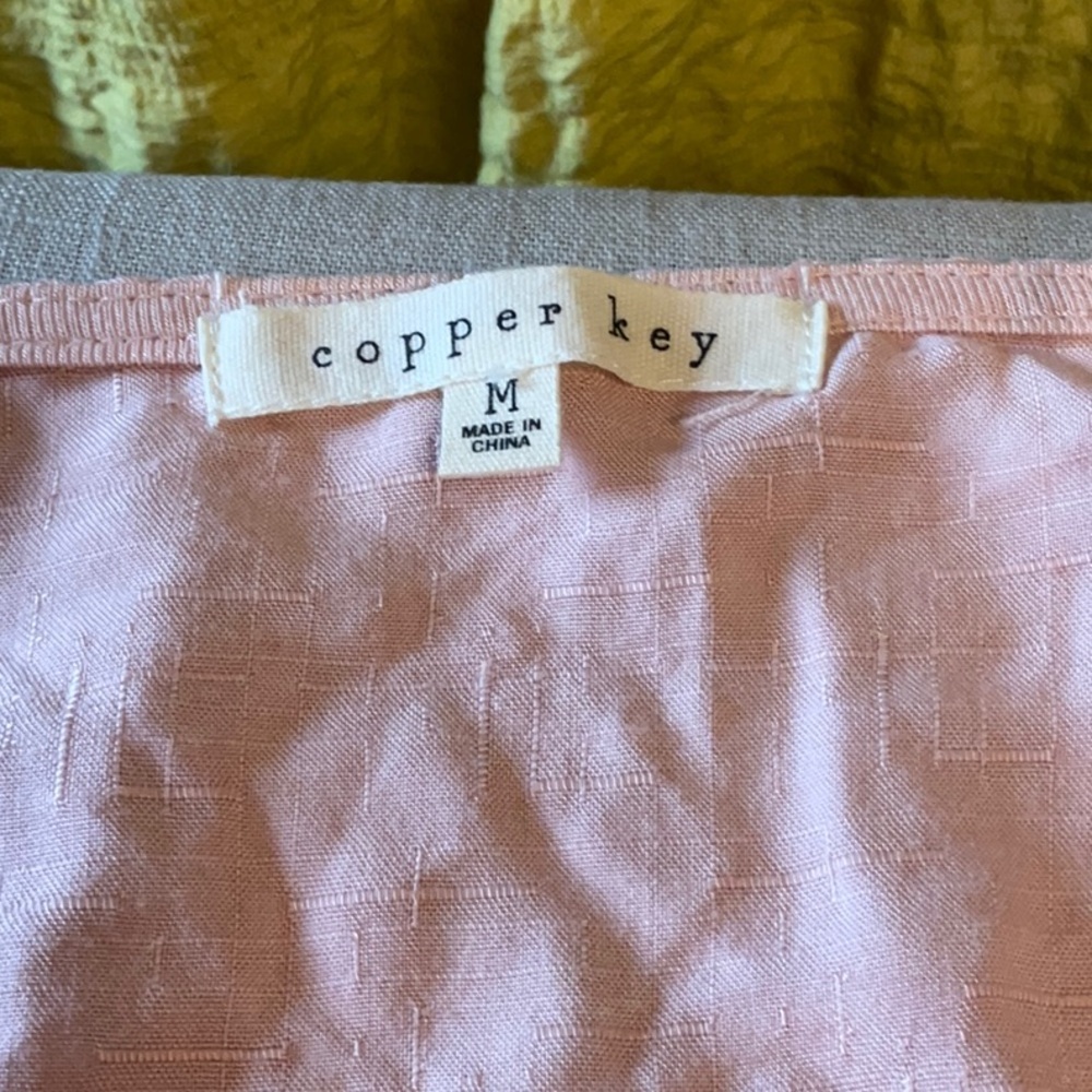 Copper Key Orange Flutter Sleeve Ruffled Blouse - Picture 5 of 7